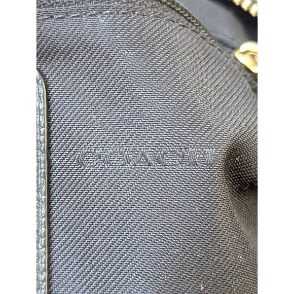 Coach Women's Satchel Crossbody Leather Bag Black with Nubuck & Gunmetal Design - Picture 11 of 15